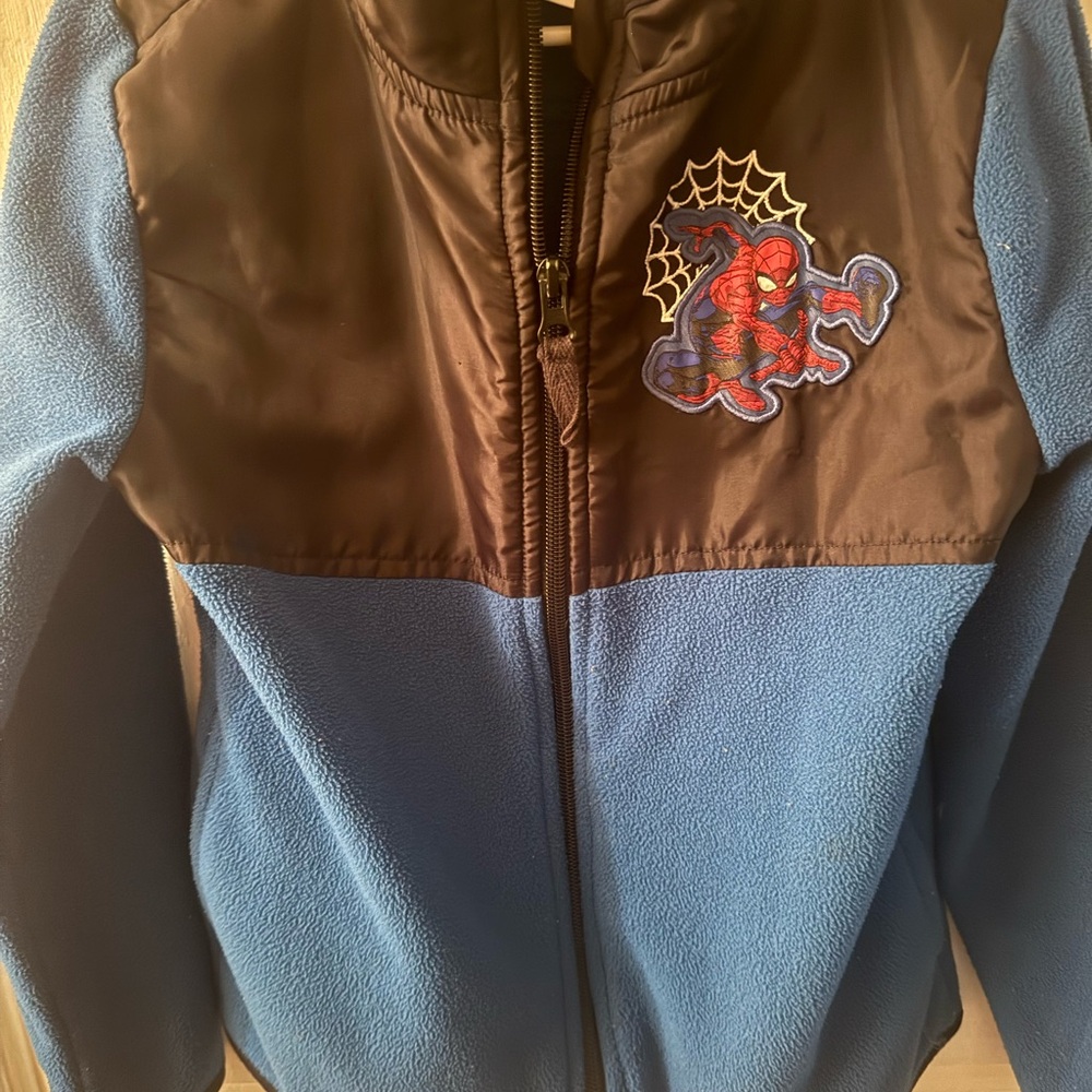 Disney boys Blue and Black Spider-Man Jacket size 5/6